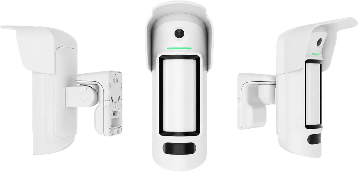 Ajax MotionCam Outdoor - 3 vues du détecteur 4G avec caméra intégrée