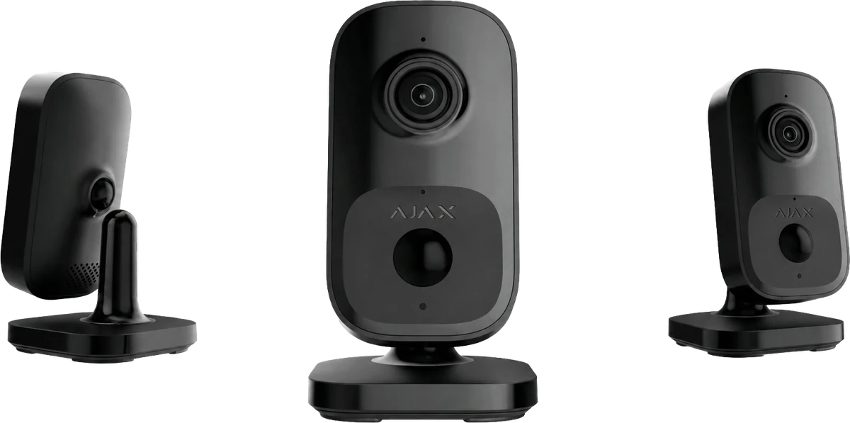 Caméras Ajax IndoorCam noires - matériel professionnel pour la maison